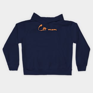 Cat mom (dark) Kids Hoodie